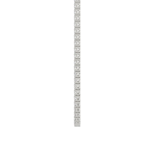 14K WHITE GOLD 4 3/4CT 18" ROUND DIAMOND LADIES TENNIS NECKLACE