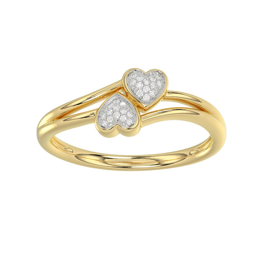 LADIES RING 0.05CT ROUND DIAMOND 10K YELLOW GOLD