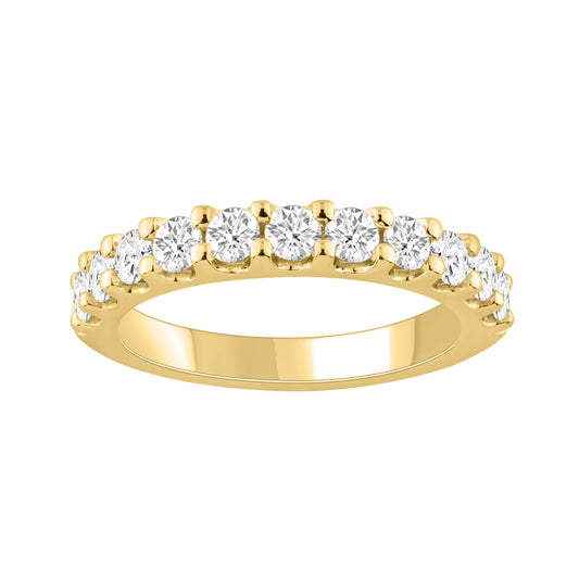 LADIES BAND 1.00CT ROUND DIAMOND 14K YELLOW GOLD