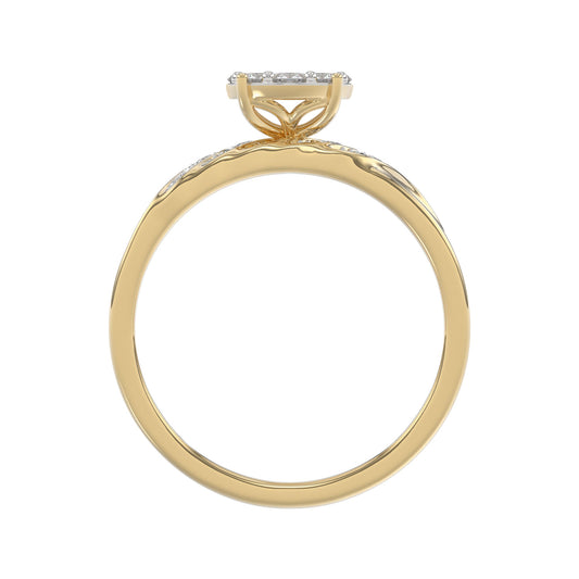 LADIES TRIOS SET 0.33CT ROUND DIAMOND 10K YELLOW GOLD