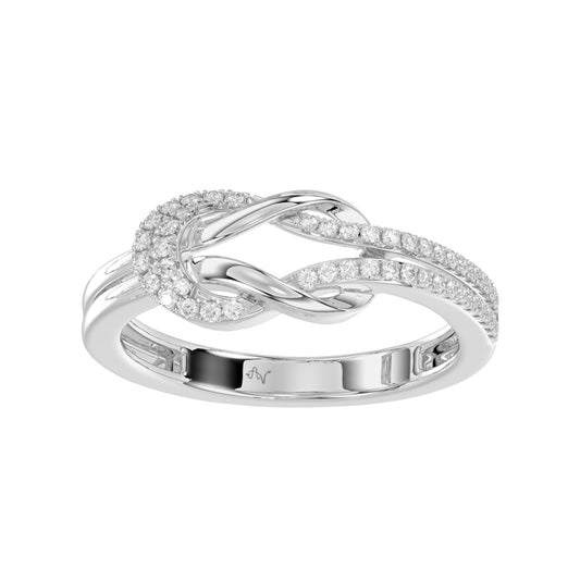 LADIES RING 0.15CT ROUND DIAMOND 14K WHITE GOLD