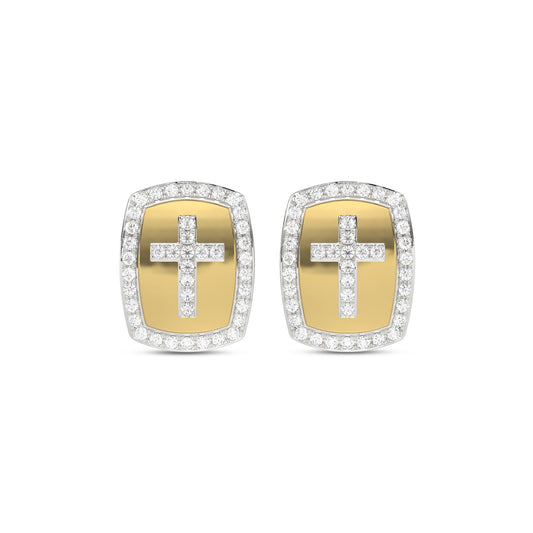 LADIES EARRINGS 0.25CT ROUND DIAMOND 10K YELLOW GOLD