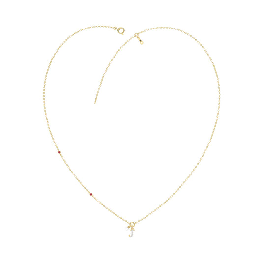 LADIES NECKLACE 0.10CT ROUND DIAMOND 10K YELLOW GOLD