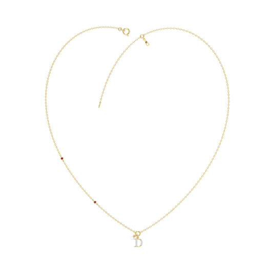 LADIES NECKLACE 0.10CT ROUND DIAMOND 10K YELLOW GOLD