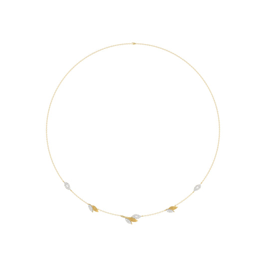 Luxury 10K Yellow Gold Ladies Necklace With Sparkling Round Diamonds. A Refined And Elegant 0.33 Ct Jewelry Piece For Her.