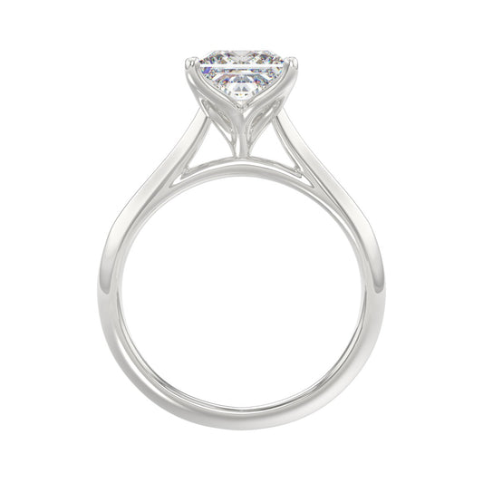 LADIES SOLITAIRE RING 2CT PRINCESS DIAMOND 14K WHITE GOLD