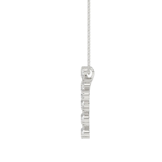 LADIES PENDANT WITH CHAIN 1 1/4CT PEAR DIAMOND 14K WHITE GOLD