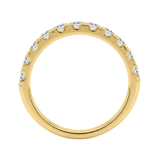 14K YELLOW GOLD 3/4CT ROUND DIAMOND LADIES BAND