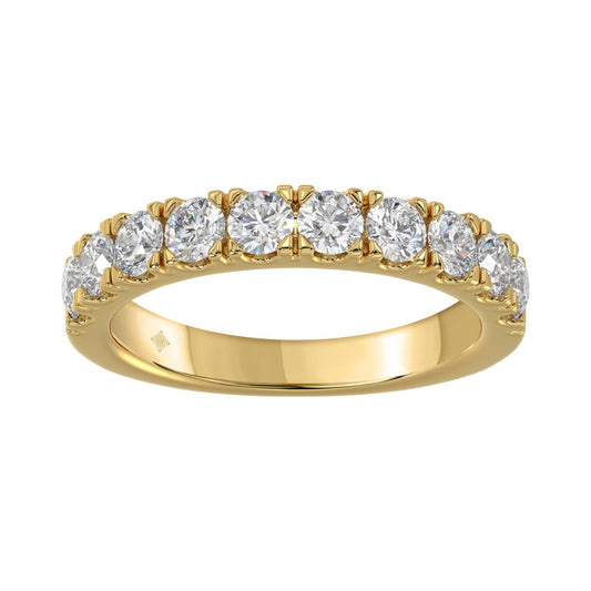 14K YELLOW GOLD 1.00CT ROUND DIAMOND LADIES BAND