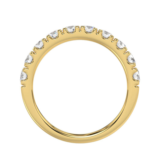 14K YELLOW GOLD 1.00CT ROUND DIAMOND LADIES BAND