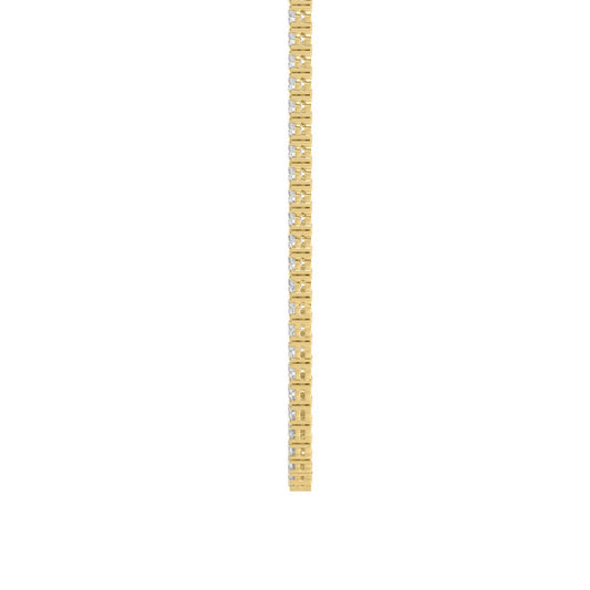 14K YELLOW GOLD 10 1/3CT 18" ROUND DIAMOND LADIES TENNIS NECKLACE