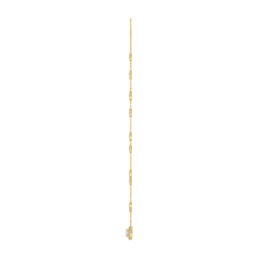 14K YELLOW GOLD 2 1/4CT ROUND/OVAL DIAMOND LADIES NECKLACE