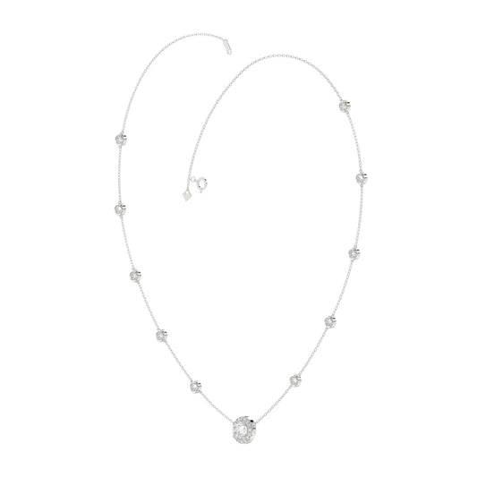 14K WHITE GOLD 2 1/4CT ROUND DIAMOND LADIES NECKLACE