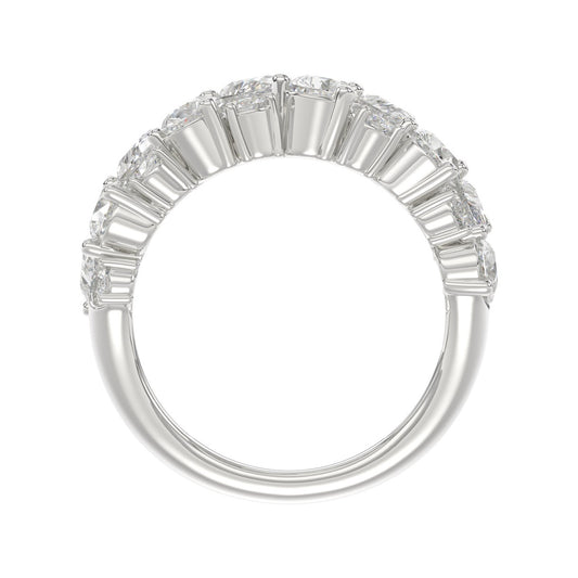 10K WHITE GOLD 3.00CT ROUND/PEAR DIAMOND LADIES RING