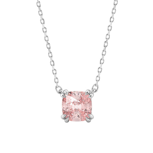 ETERNAL BLUSH COLLECTION 14K WHITE GOLD 1.00CT CUSHION PINK DIAMOND LADIES NECKLACE