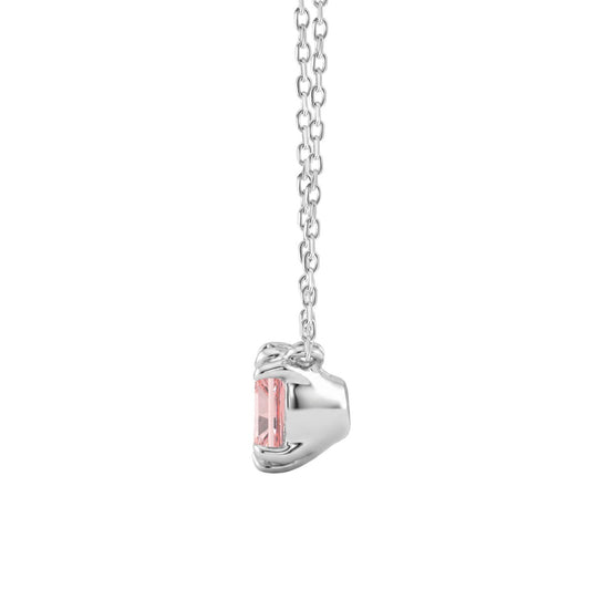 ETERNAL BLUSH COLLECTION 14K WHITE GOLD 1.00CT CUSHION PINK DIAMOND LADIES NECKLACE