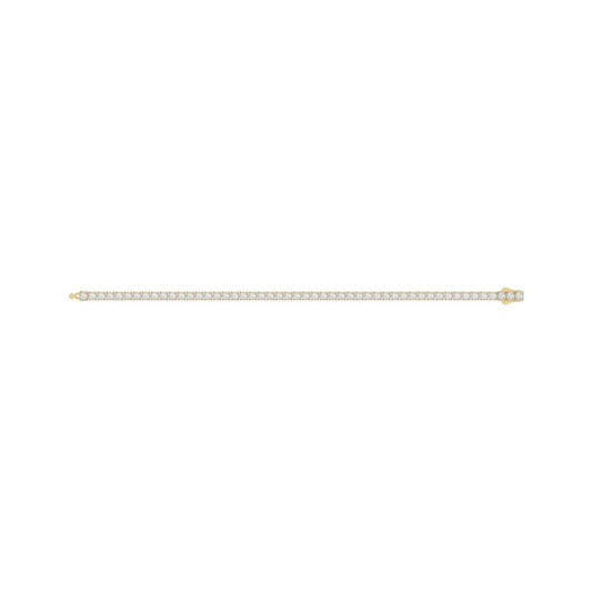 14K YELLOW GOLD 5.00CT ROUND DIAMOND MEN'S TENNIS BRACELET