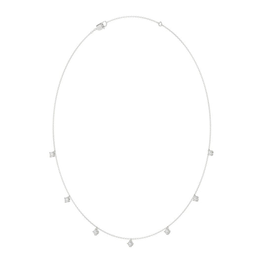 10K WHITE GOLD 1.00CT ROUND DIAMOND LADIES NECKLACE
