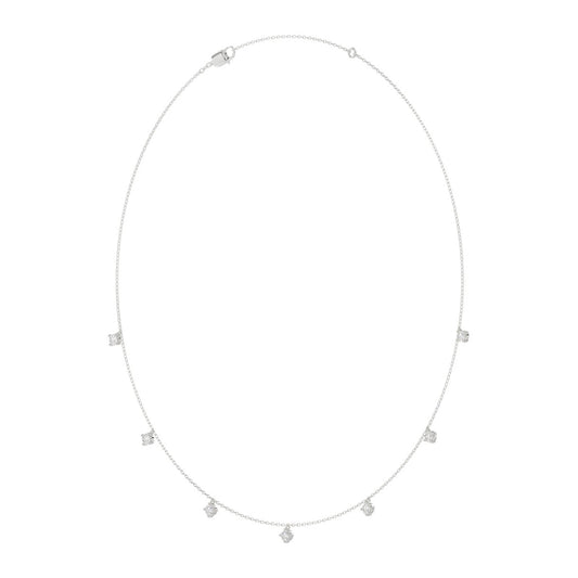 10K WHITE GOLD 1.00CT ROUND DIAMOND LADIES NECKLACE