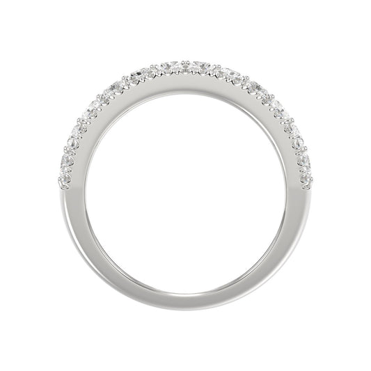 Ladies 14K White Gold Ladies Band 2 1/4CT Featuring Round & Radiant Cut Diamonds