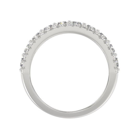 3.00 CT Fashion Band for Ladies Round & Radiant Cut Diamonds 14K White Gold Luxury Band (Color F-G -Clarity VS1/VS2)