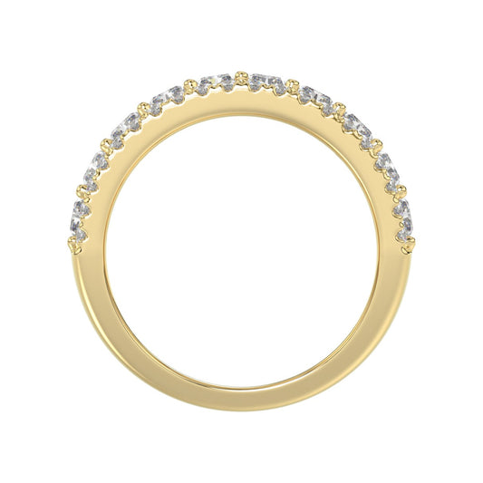 3.00 CT Fashion Band for Ladies Round & Radiant Cut Diamonds 14K Yellow Gold Luxury Band (Color F-G -Clarity VS1/VS2)