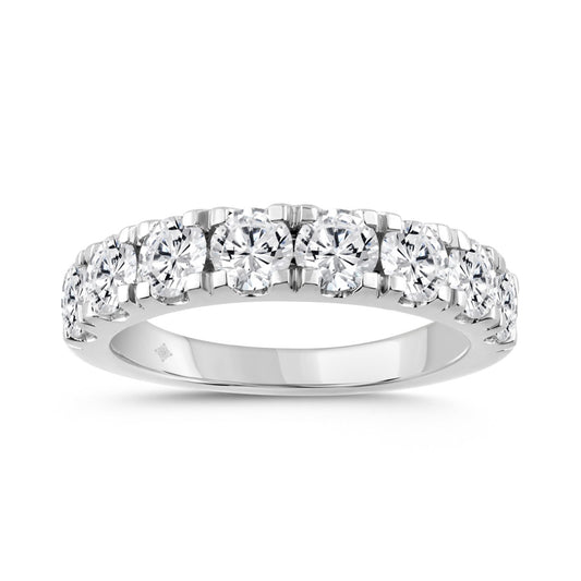14K WHITE GOLD GOLD 2.00CT ROUND DIAMOND LADIES BAND