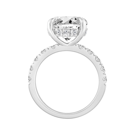 14K WHITE GOLD 6.00CT ROUND DIAMOND LADIES RING (CENTER STONE ROUND DIAMOND 5.00CT)