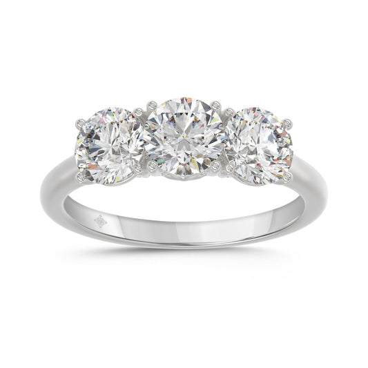 14K WHITE GOLD 2 1/4CT ROUND DIAMOND LADIES RING
