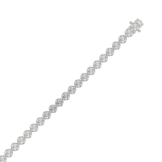 14K WHITE GOLD 5.00CT ROUND DIAMOND LADIES BRACELET