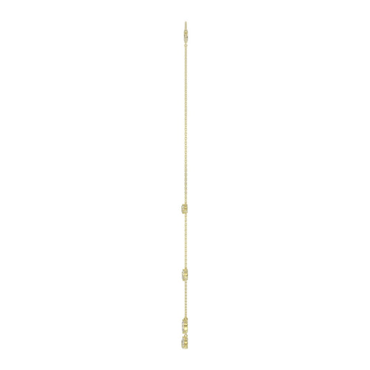 14K YELOW GOLD 1.00CT ROUND/PEAR/MARQUISE/OVAL DIAMOND LADIES NECKLACE