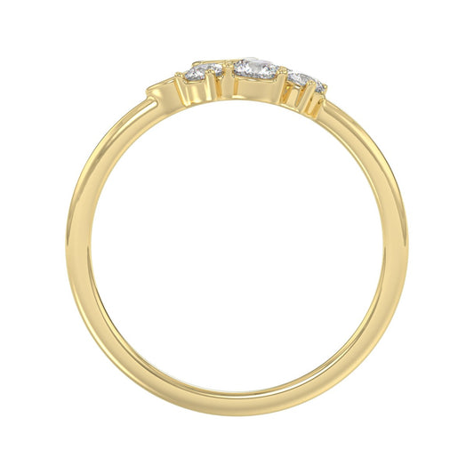 Classic 10K Yellow Gold Round Lab Grown Diamond ladies Ring 1/2CT (Color F-G -Clarity VS1/VS2)