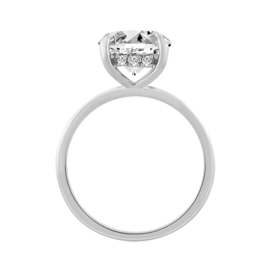 14K WHITE GOLD 3.00CT ROUND DIAMOND LADIES RING