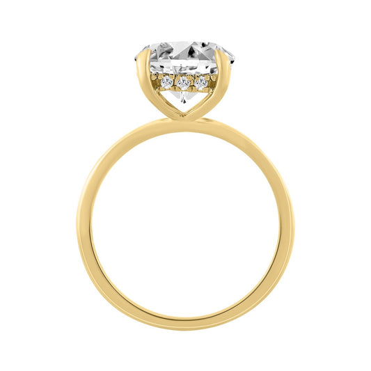 14K YELLOW GOLD 3.00CT ROUND DIAMOND LADIES RING