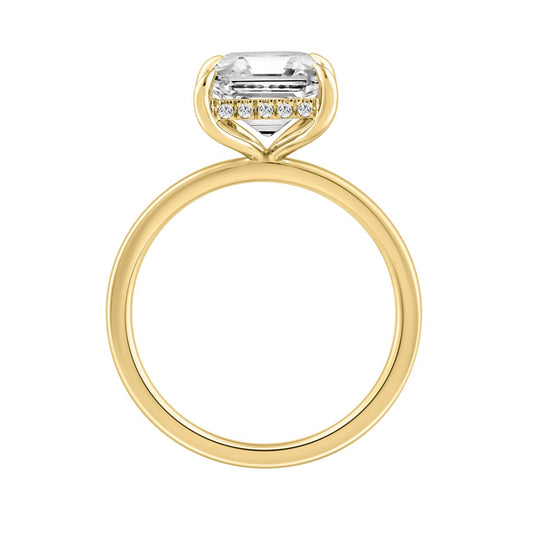 14K YELLOW GOLD 3 1/8CT ROUND/RADIANT DIAMOND LADIES RING (CENTER STONE RADIANT DIAMOND 3.00CT)