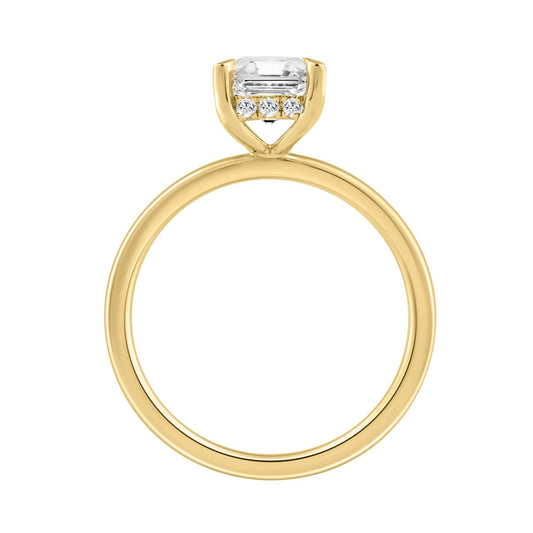 14K YELLOW GOLD 2.00CT ROUND/RADIANT DIAMOND LADIES RING (CENTER STONE RADIANT DIAMOND 2CT)