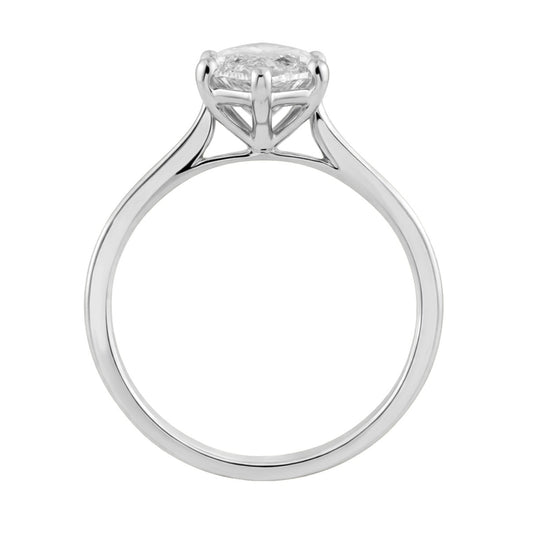 14K WHITE GOLD 2 1/2CT MARQUISE DIAMOND LADIES SOLITAIRE RING (CENTER STONE MARQUISE DIAMOND 2 1/2CT