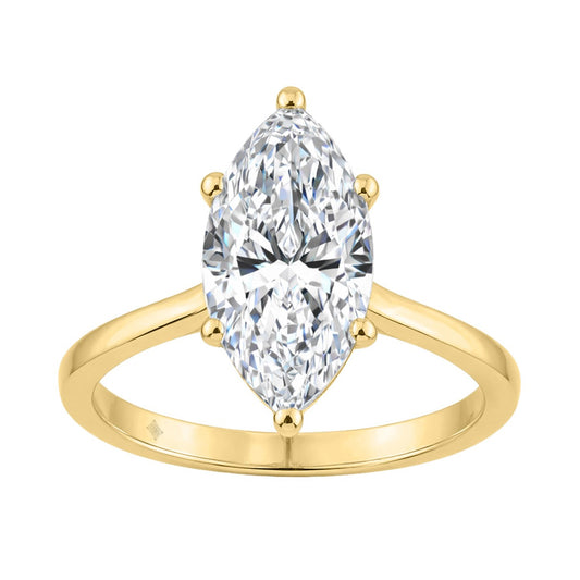 14K YELLOW GOLD 2 1/2CT MARQUISE DIAMOND LADIES SOLITAIRE RING (CENTER STONE MARQUISE DIAMOND 2 1/2CT