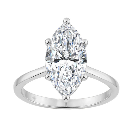 14K WHITE GOLD 3.00CT MARQUISE DIAMOND LADIES SOLITAIRE RING (CENTER STONE MARQUISE DIAMOND 3CT