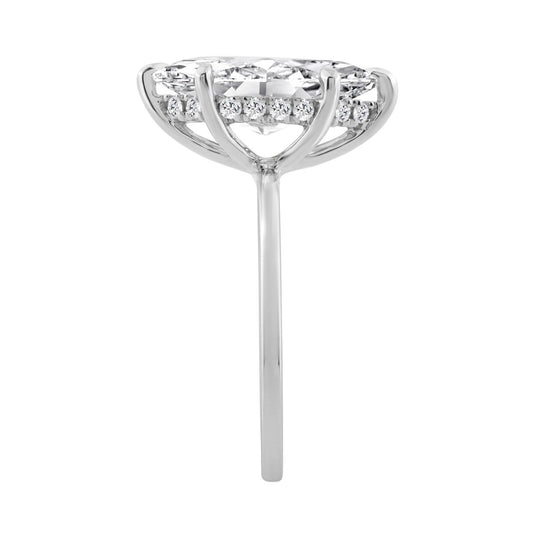 14K WHITE GOLD 3 1/6CT MARQUISE DIAMOND LADIES RING (CENTER STONE MARQUISE DIAMOND 3.00CT)