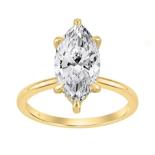 14K YELLOW GOLD 3 1/6CT MARQUISE DIAMOND LADIES RING (CENTER STONE MARQUISE DIAMOND 3.00CT)