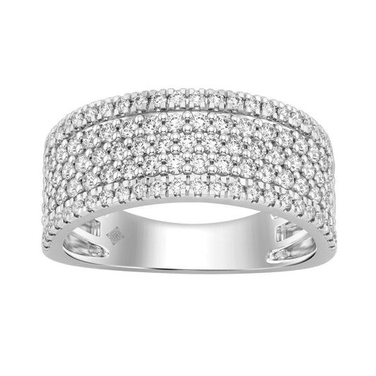 Elegant 14K White Gold 1.00Ct Round Diamond Band Women Classic Band Jewelry (Color F-G -Clarity Vs1/Vs2)