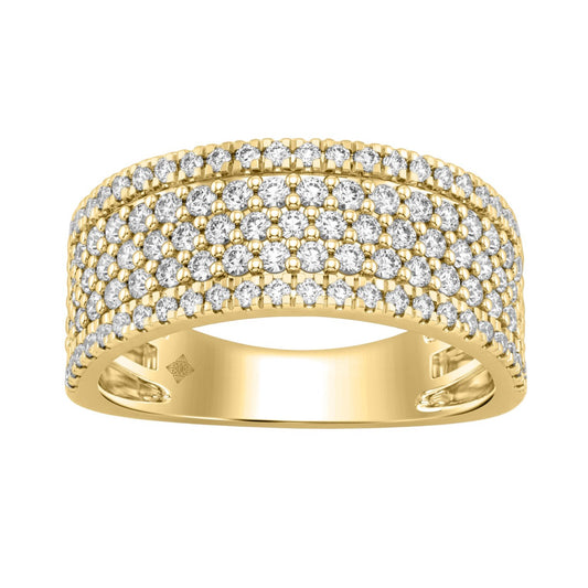Elegant 14K Yellow Gold 1.00Ct Round Diamond Band Women Classic Band Jewelry (Color F-G -Clarity Vs1/Vs2)
