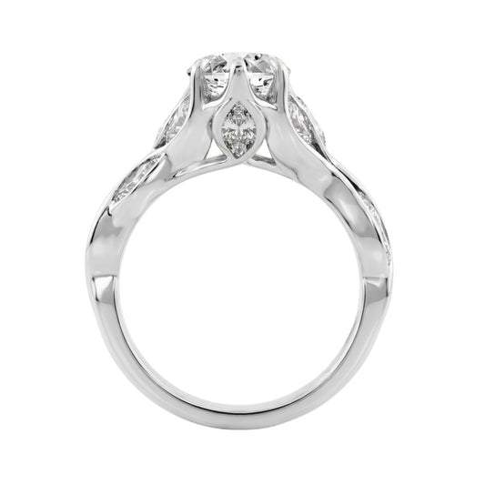 Elegant 14K White Gold 4 1/5Ct Marquise Diamond Ring Women Fashion Engagement Ring (Color F-G -Clarity Vs1/Vs2)