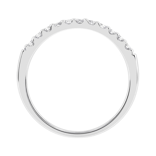 Elegant 14K White Gold Ladies Diamond Wedding Band With 1/4Ct Round Diamonds