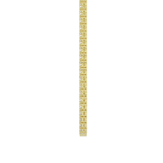 14K YELLOW GOLD 9 1/2CT 16" ROUND DIAMOND LADIES TENNIS NECKLACE