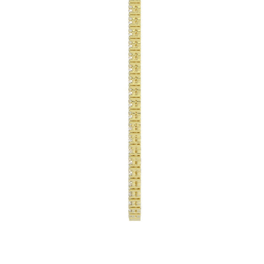 14K YELLOW GOLD 10 1/3CT 18" ROUND DIAMOND LADIES TENNIS NECKLACE