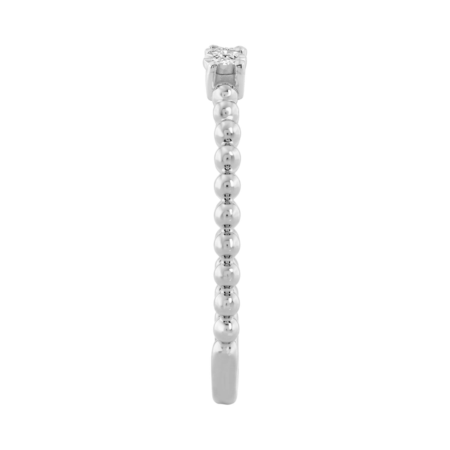 Elegant 0.07Ct Round Diamond Three Stone Ring In Sterling Silver Classic Ladies Jewelry Design