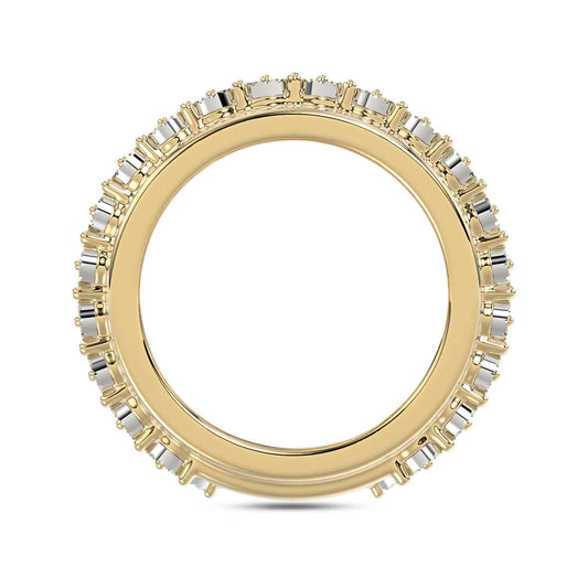 MEN'S BAND 2.00CT ROUND DIAMOND 10K YELLOW GOLD