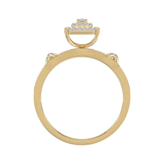 LADIES TRIOS 1.00CT ROUND DIAMOND 10K YELLOW GOLD